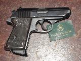 Walther PPK Pistolet PPK de Manurhin, plaquettes plastique brun, double action, vise fixe, une petite pice de...